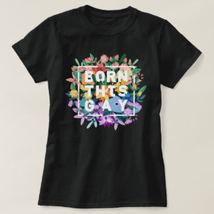 Camiseta Nascer Este Orgulho Floral Gay