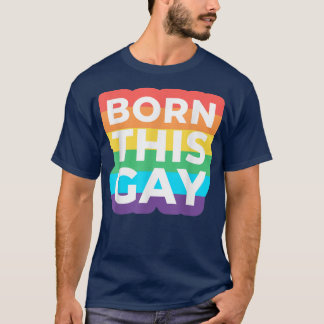 Camiseta Nascer Este Orgulho gay Mês Sinalizador Arco-Íris 