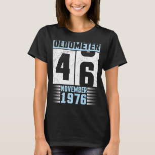 Camiseta Nascer Feliz Aniversário De 46 Anos No Nove