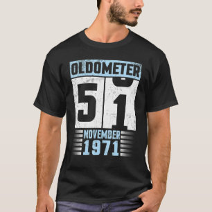Camiseta Nascer Feliz Aniversário De 51 Anos De Oldometer E