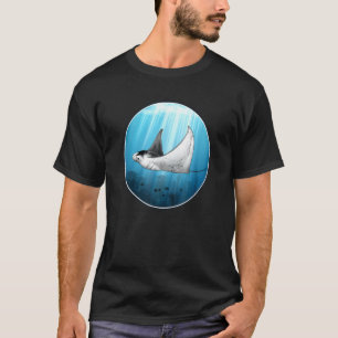 Camiseta Nascer Giant Manta Ray Para Voar Estilo Polinésio