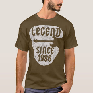 Camiseta nascer Guitarista de 36 anos em 1986 36º aniversár