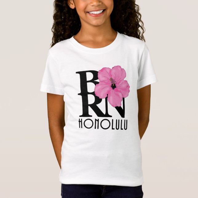 Camiseta NASCER Honolulu Pink Hibiscus (Frente)