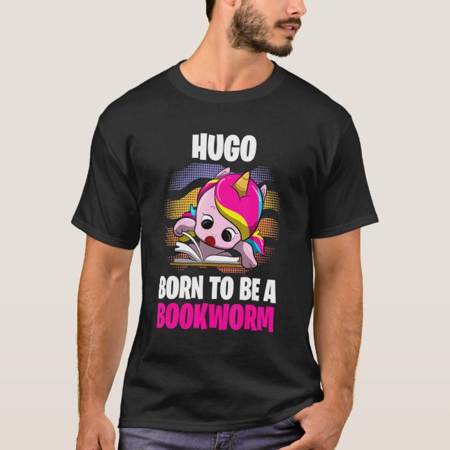 Camiseta Nascer Hugo Para Ser Um Bookworm Personalizado (Frente)
