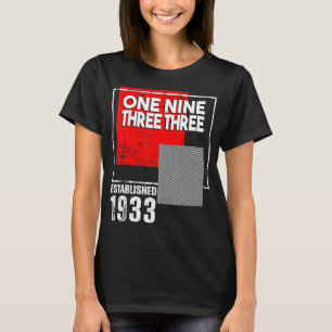 Camiseta Nascer in ou Vintage 1933 para Homens Mulheres