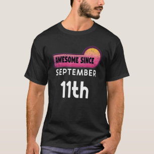 Camiseta Nascer Incrível No Dia 11 De Setembro De 11