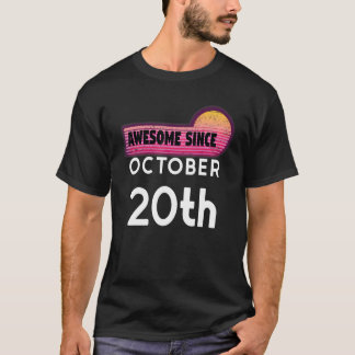 Camiseta Nascer Incrível No Dia 20 De Outubro 20 V