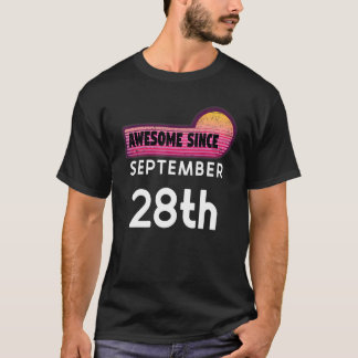 Camiseta Nascer Incrível No Dia 28 De Setembro De Aniversár