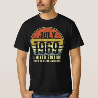 Camiseta Nascer Julho De 1969 Edição Limitada Anos De Atenç