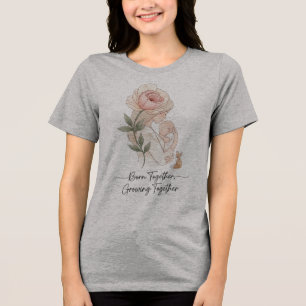 Camiseta Nascer juntos, crescendo juntos - mãe e bebê