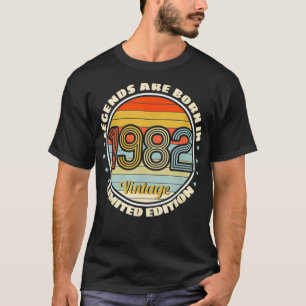 Camiseta Nascer Legendas Em 1982 Vintage 80s Edition