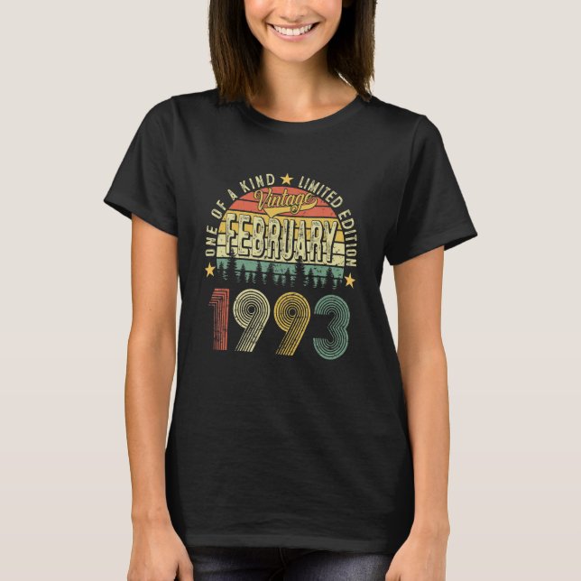 Camiseta Nascer Men Vintage fevereiro de 1993 (Frente)