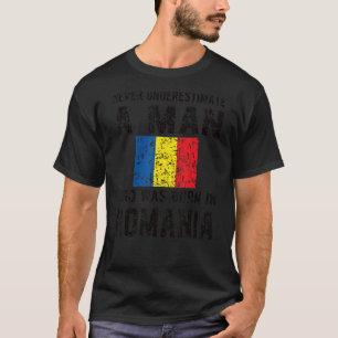 Camiseta Nascer Na Romênia Bandeira Romena Raízes Romenas