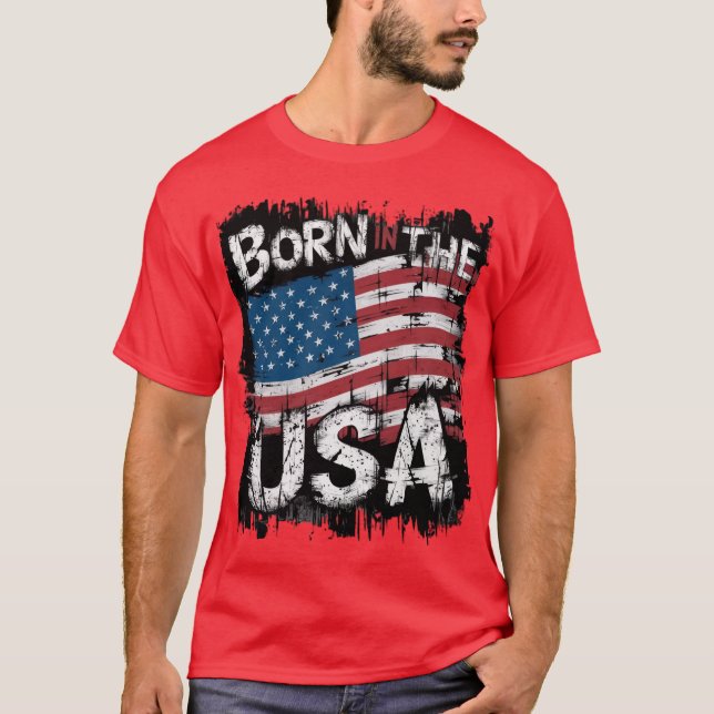 Camiseta Nascer na Tendência dos EUA (Frente)