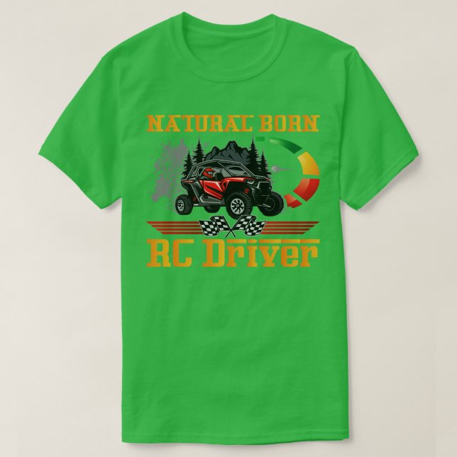 Camiseta Nascer natural RC Driver Racer Remote Controlado 3 (Frente do Design)