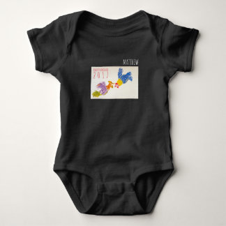 Camiseta Nascer no Bodysuit personalizado ano do bebê do