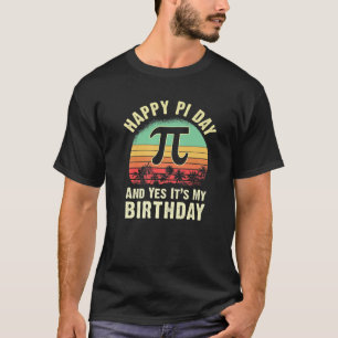 Camiseta Nascer No Dia De Aniversário Do Pi Feliz 14 De Ma