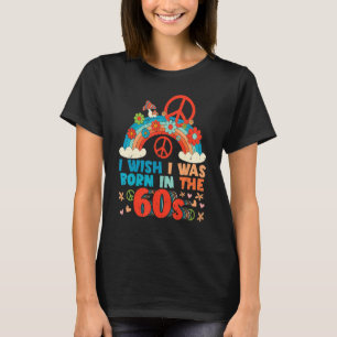 Camiseta Nascer no Hippie Nostalg do Hippie Retro nos anos