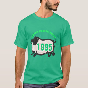 Camiseta Nascer no Porco chinês de madeira Ano 1995