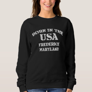 Camiseta Nascer nos EUA Frederick Maryland em olhares angus