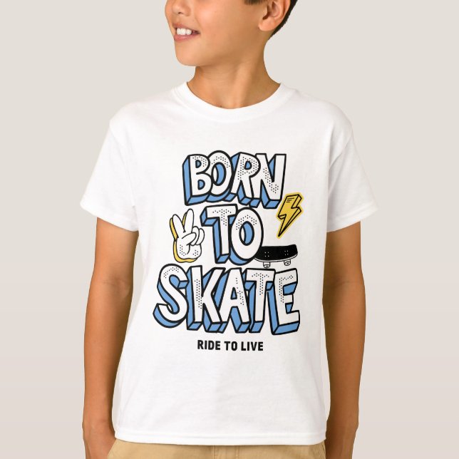 Camiseta Nascer para a Corrida do Skate ao Vivo (Frente)