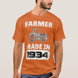 Camiseta Nascer Para Agricultores De Vintage Em 1934 Com 89