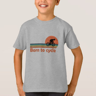 Camiseta nascer para bicicleta fora da estrada dizendo aspa