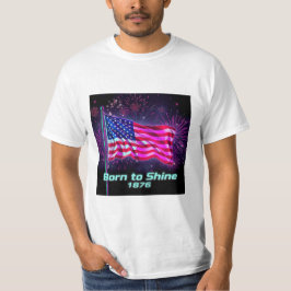 Camiseta Nascer para Brilhar - Camisa-T de Sinalizador Neon