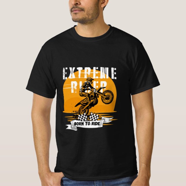 Camiseta Nascer para cavalgar extremo (Frente)