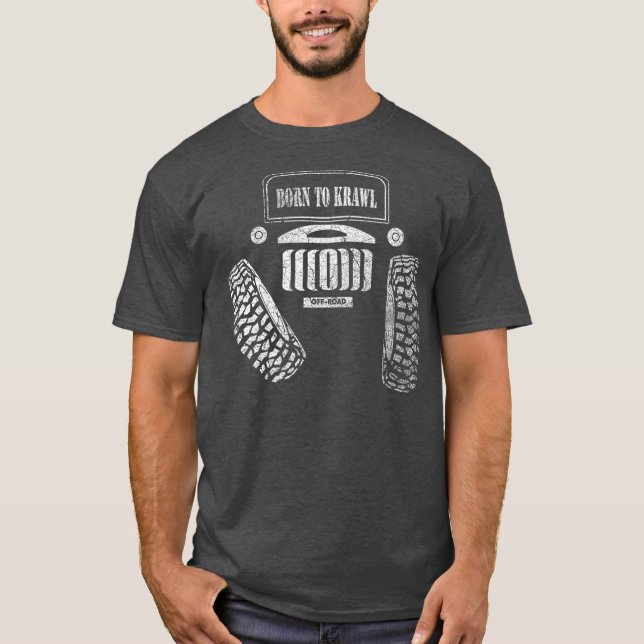 Camiseta Nascer Para Cracar Fora Da Estrada RC Rock Crawler (Frente)