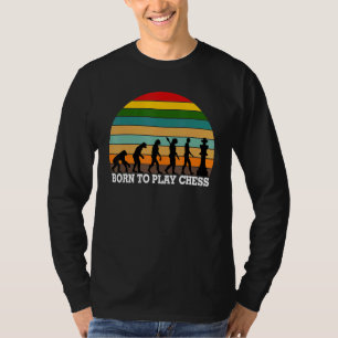Camiseta Nascer Para Jogar Chess Player Vintage Ches