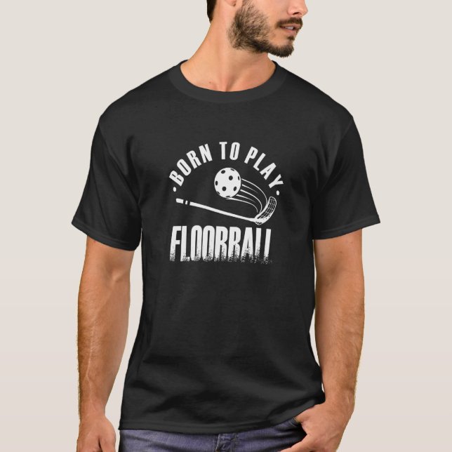 Camiseta Nascer para Jogar Floorball (Frente)