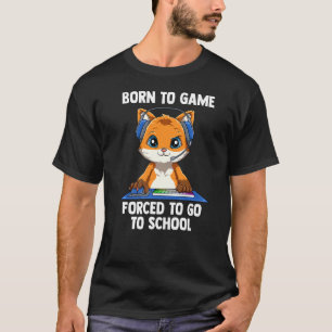 Camiseta Nascer Para Jogo Jogador De Vídeo Fox