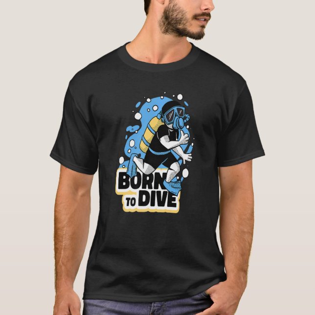 Camiseta Nascer Para Mergulho Diver (Frente)