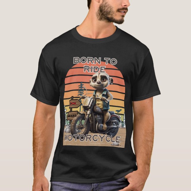 Camiseta Nascer para motociclo - Meerkat (Frente)