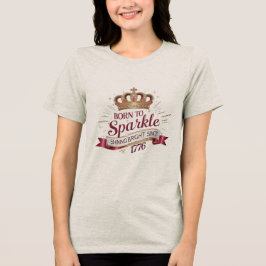 Camiseta Nascer para o Sparkle 1776 Crown Tee - Tri-Blend f