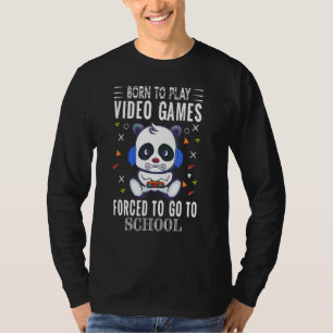 Camiseta Nascer Para Reproduzir Videos games Forçados A Ir