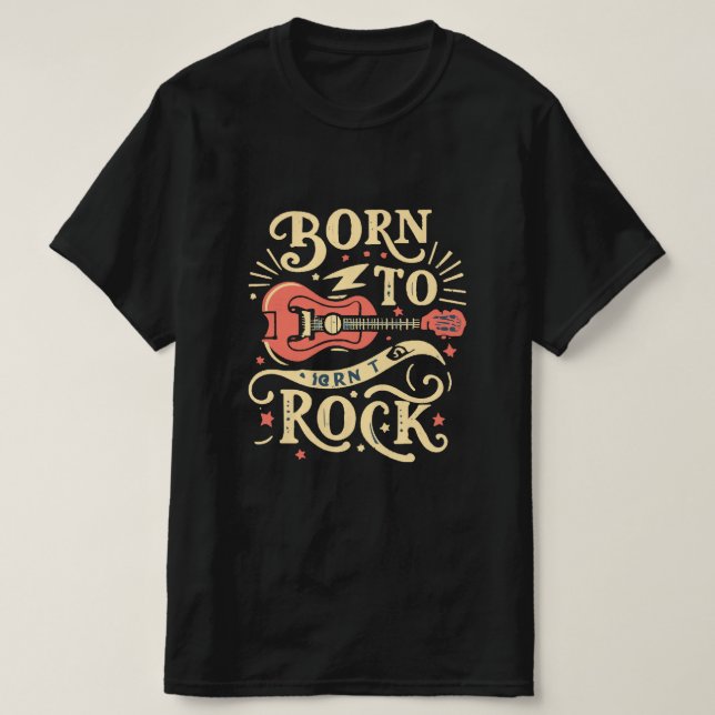 Camiseta Nascer para Rock Electric Guitar (Frente do Design)