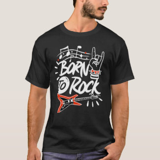 Camiseta Nascer para Rock Music Rock e Roll 80s Lover Vinta