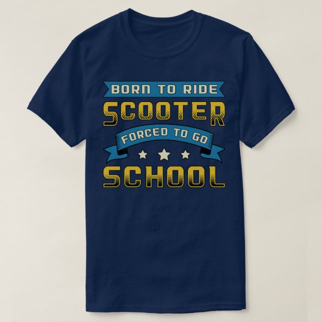 Camiseta Nascer para rodar Driver de Patinete EScooter Vint (Frente do Design)