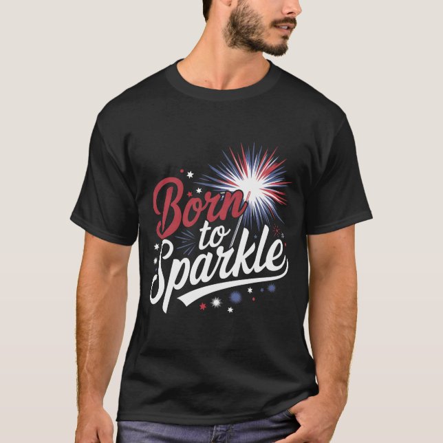 Camiseta Nascer para Sparkle 4 de julho (Frente)