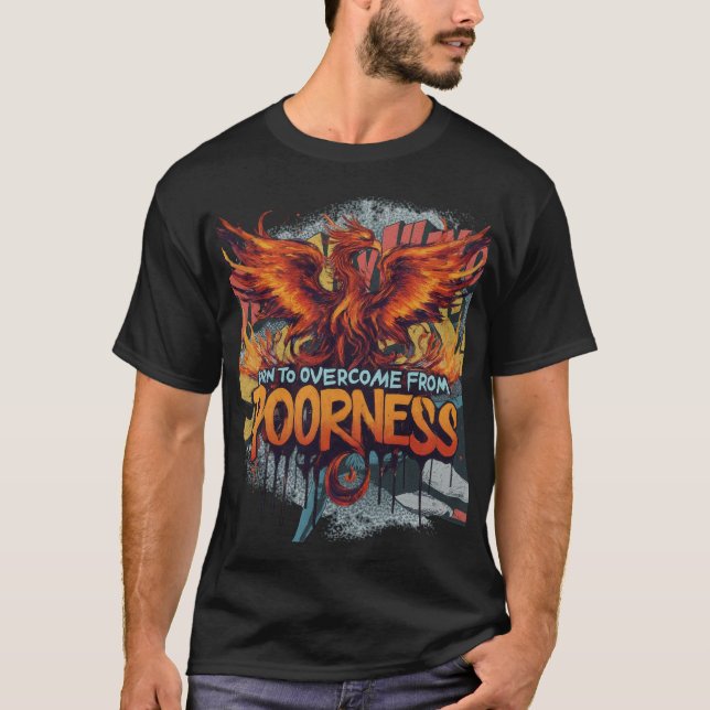 Camiseta Nascer para superar da POORNESS (Frente)