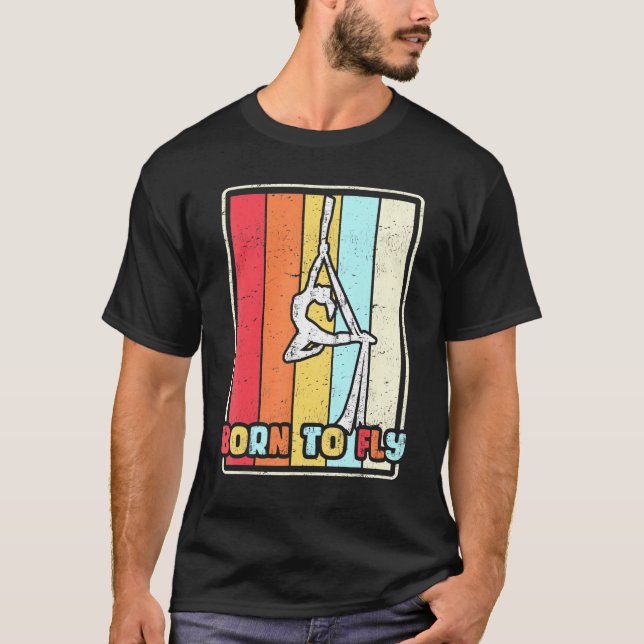 Camiseta Nascer Para Voar A Ginástica De Silas Aéreas Acro  (Frente)