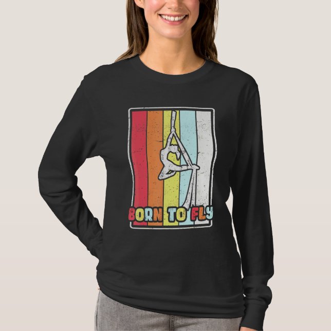 Camiseta Nascer Para Voar A Ginástica De Silas Aéreas Acro  (Frente)