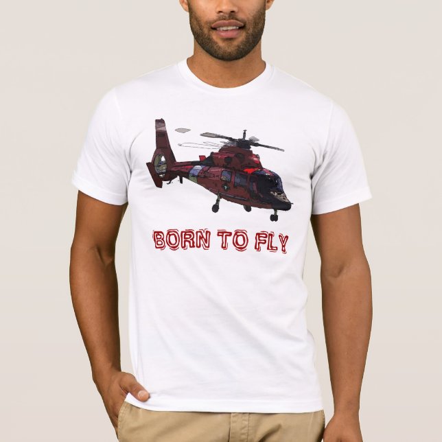 CAMISETA NASCER PARA VOAR - HH-65 (Frente)