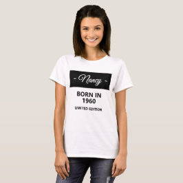 Camiseta Nascer personalizado no aniversário de 1960