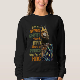 Camiseta Nascer Príncipe Agora Rei Forte Gemini Negro Z