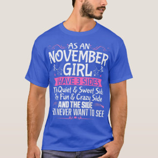 Camiseta Nascer Rainha de novembro - Nove de aniversário bo