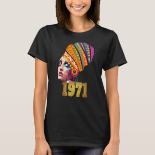 Camiseta Nascer Rainha Negra Em 1971 Menina Negra