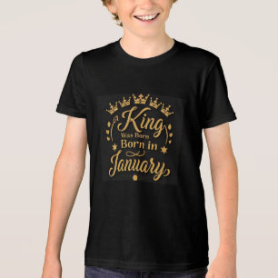 Camiseta Nascer Rei em Janeiro Ouro